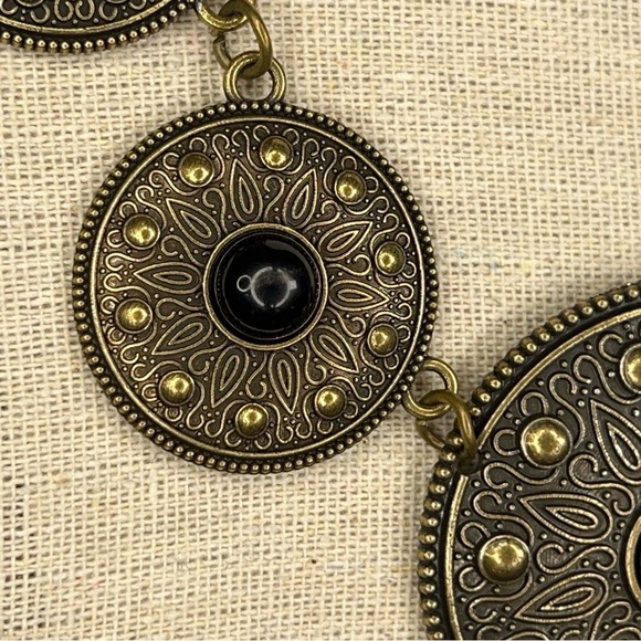 TRIBAL BOHO BOHEMIAN NECKLACE BRONZE LOOK STYLE CHAIN STYLE - Picture 8 of 14